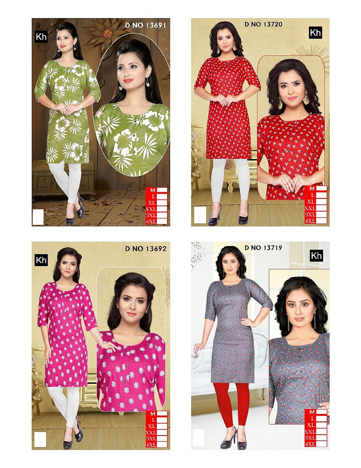 Print To Print 0608 Kh Reyon Knee Length Kurtis Manufacturer India