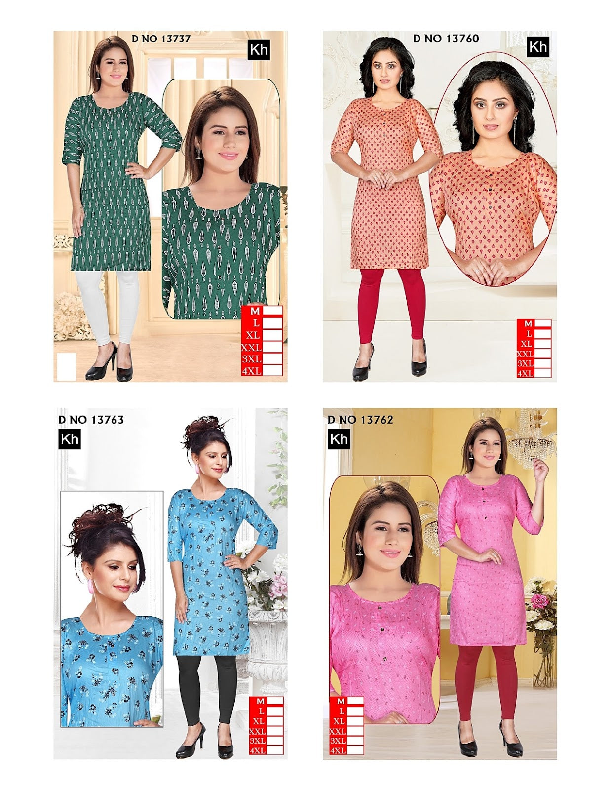 Print To Print 0608 Kh Reyon Knee Length Kurtis Manufacturer India