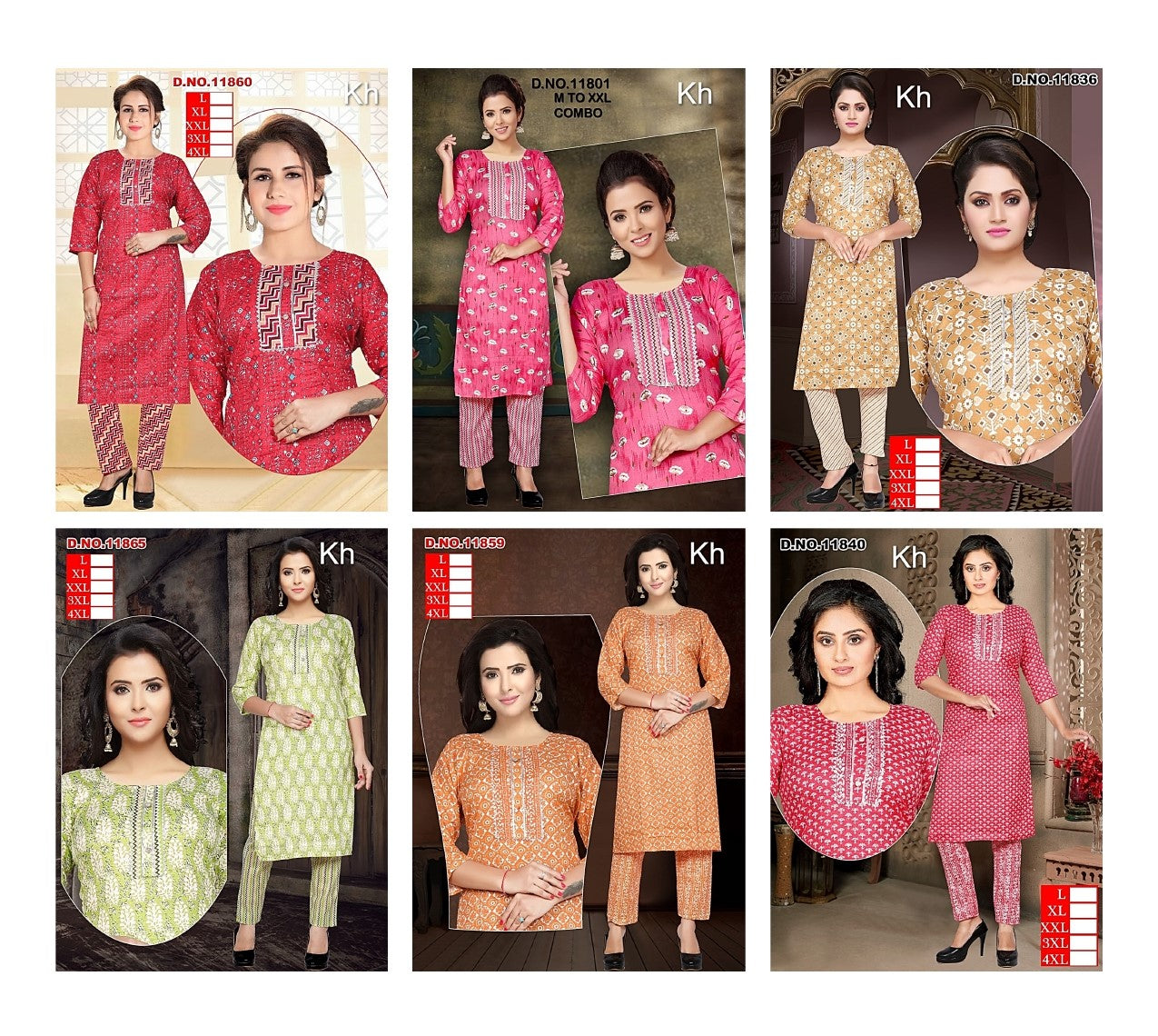 Print To Print 0609 Kh Mix Cotton Co Ord Set Wholesaler