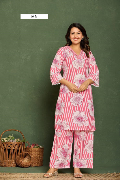 Print To Print 0611 Mfs Cotton Co Ord Set Exporter Gujarat