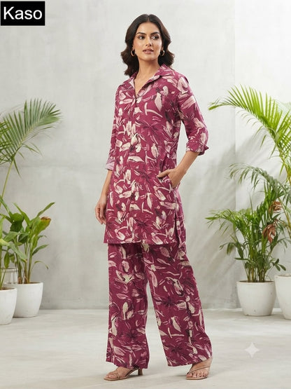 Print To Print 0709 Kaso Fancy Co Ord Set Wholesale