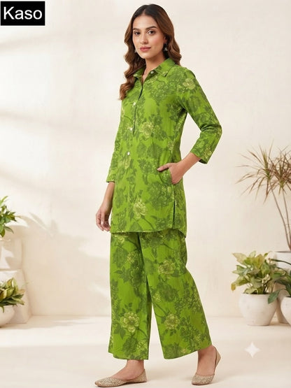 Print To Print 0709 Kaso Fancy Co Ord Set Wholesale