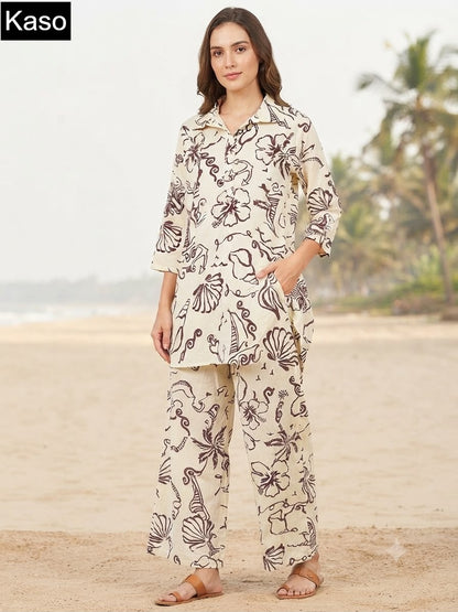 Print To Print 0709 Kaso Fancy Co Ord Set Wholesale