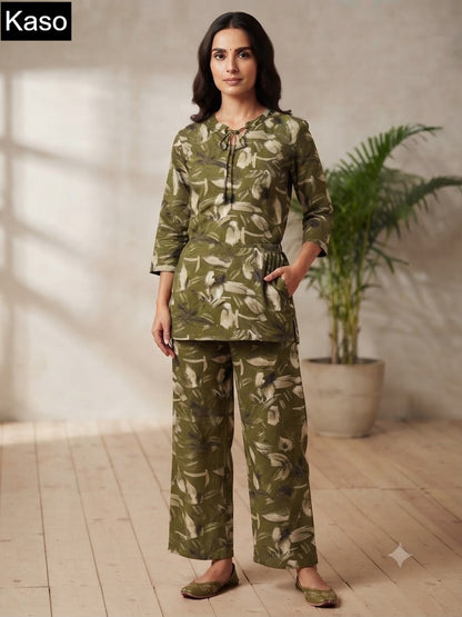 Print To Print 0709 Kaso Fancy Co Ord Set Wholesale