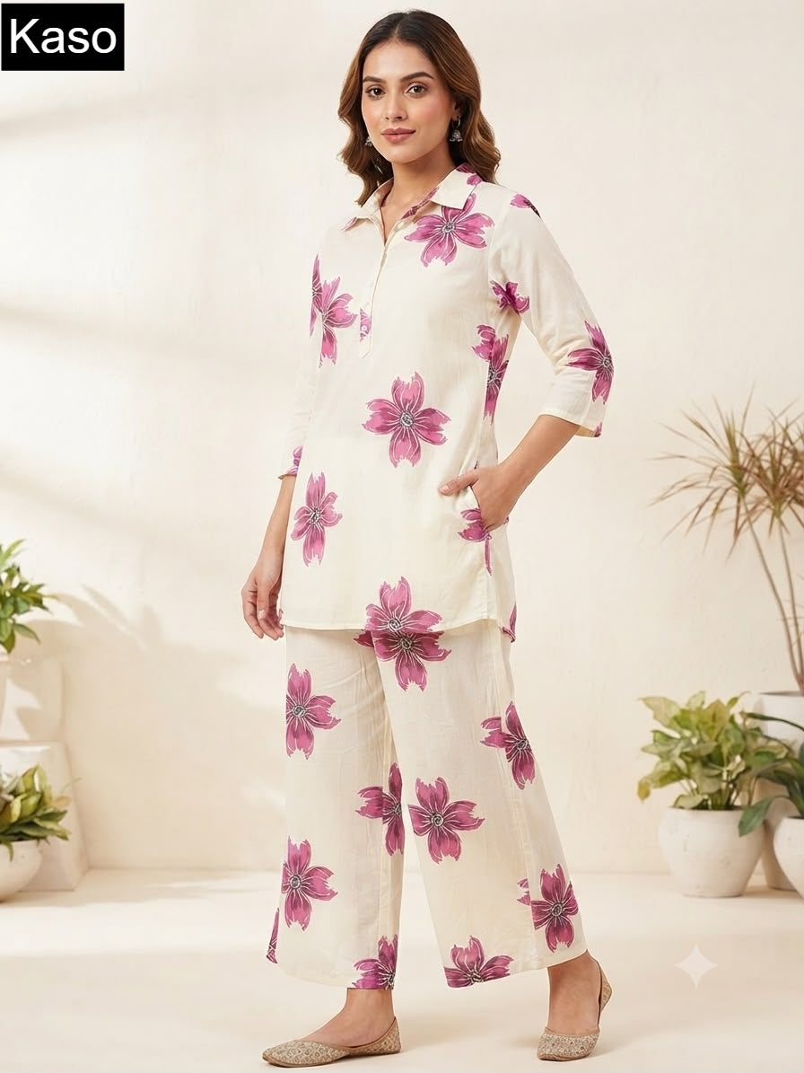 Print To Print 0709 Kaso Fancy Co Ord Set Wholesale