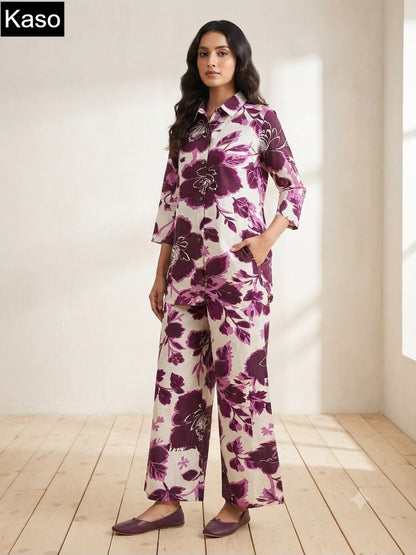 Print To Print 0709 Kaso Fancy Co Ord Set Wholesale
