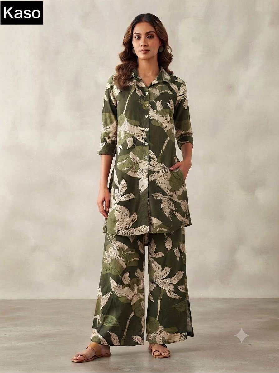 Print To Print 0709 Kaso Fancy Co Ord Set Wholesale