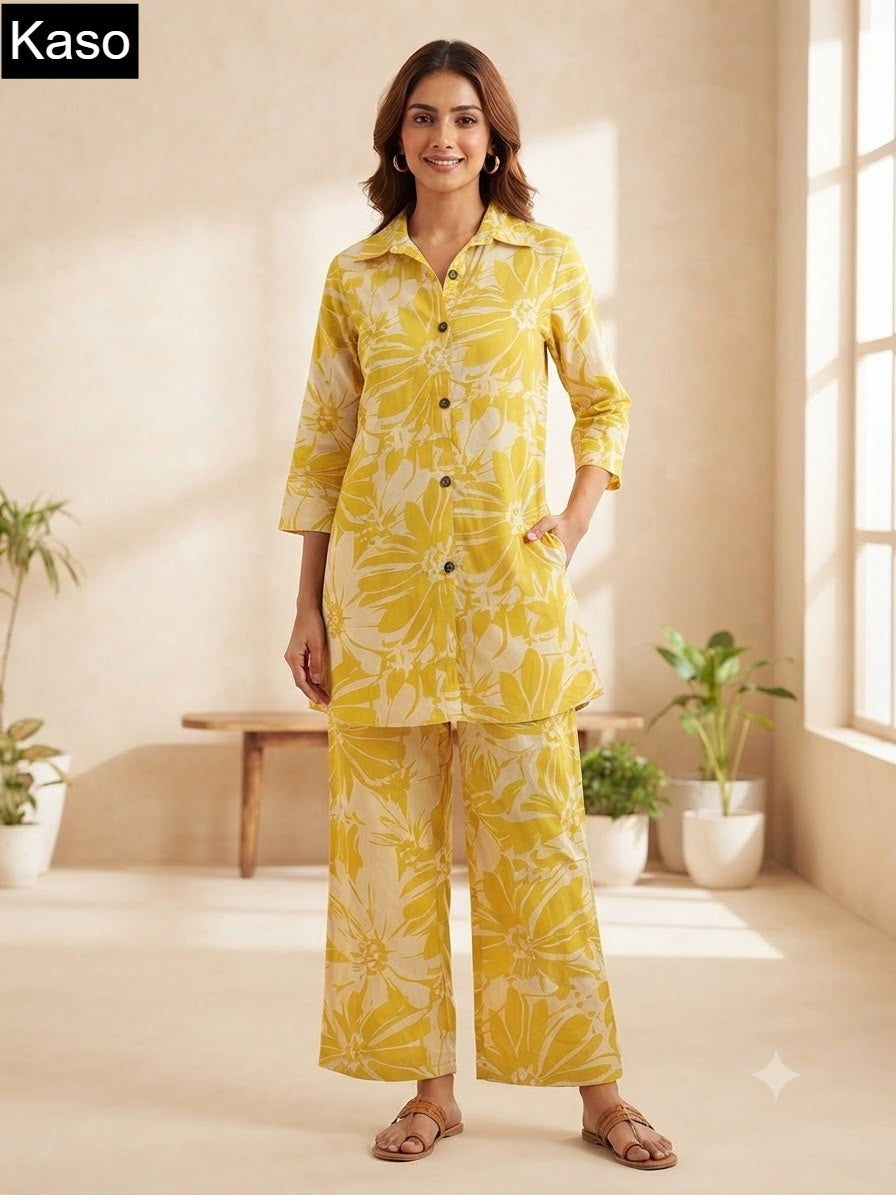 Print To Print 0709 Kaso Fancy Co Ord Set Wholesale