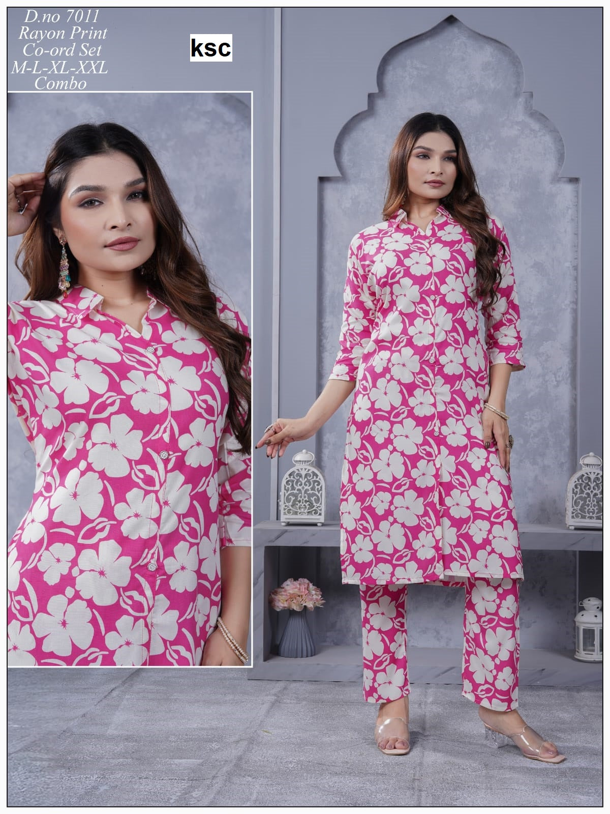 Print To Print 0808 Ksc Rayon Co Ord Set Manufacturer