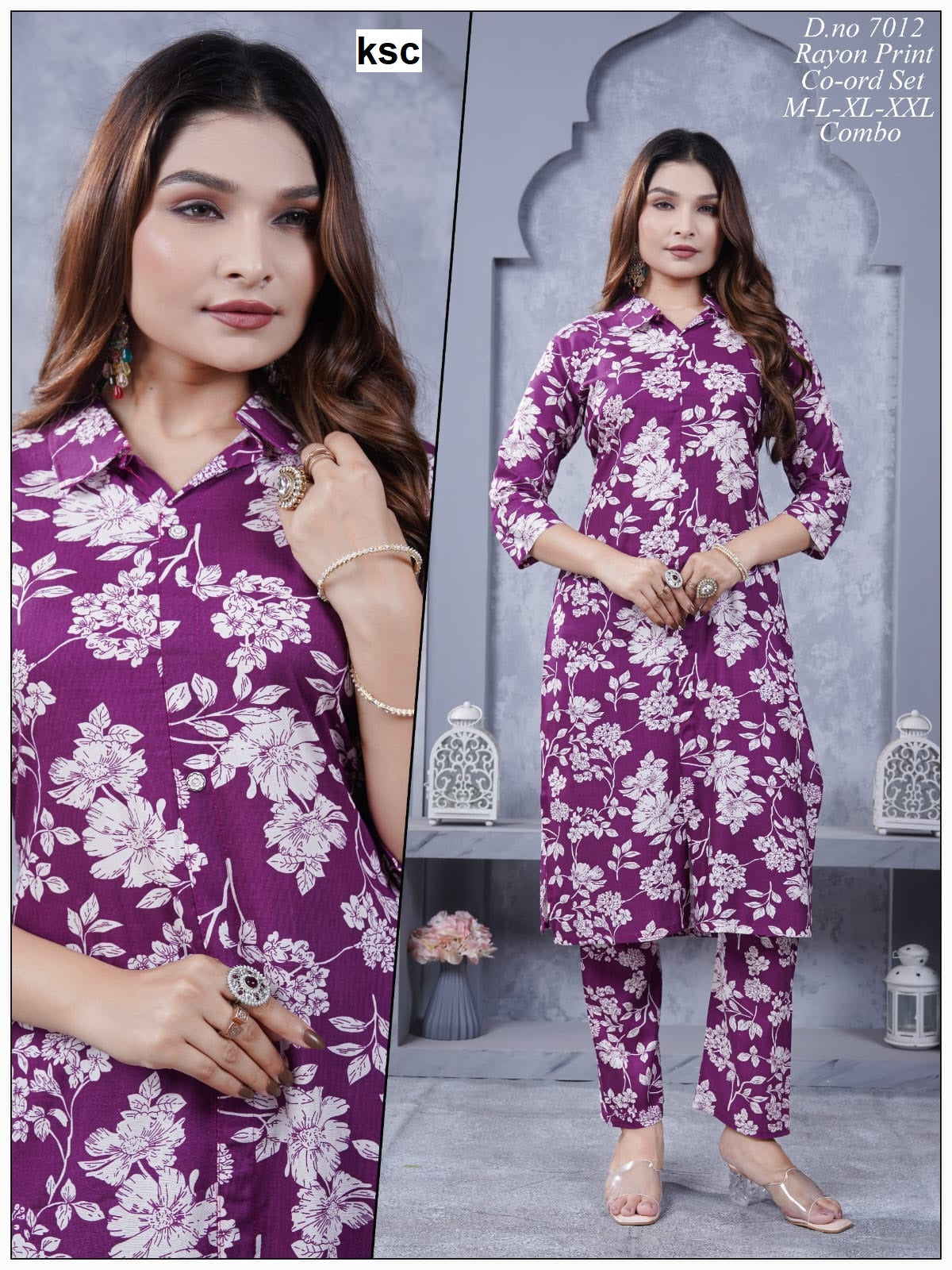 Print To Print 0808 Ksc Rayon Co Ord Set Manufacturer