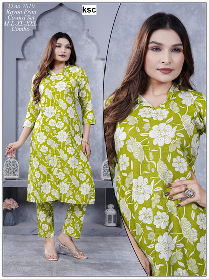 Print To Print 0808 Ksc Rayon Co Ord Set Manufacturer