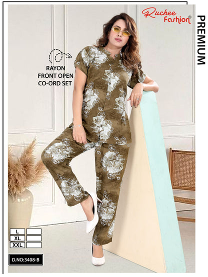 Print To Print 0907 Ruchee Fashion Rayon Co Ord Set Manufacturer India