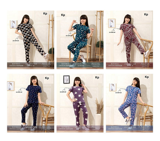 Print To Print 0909 Kp Cotton Girls Co Ord Set Supplier India