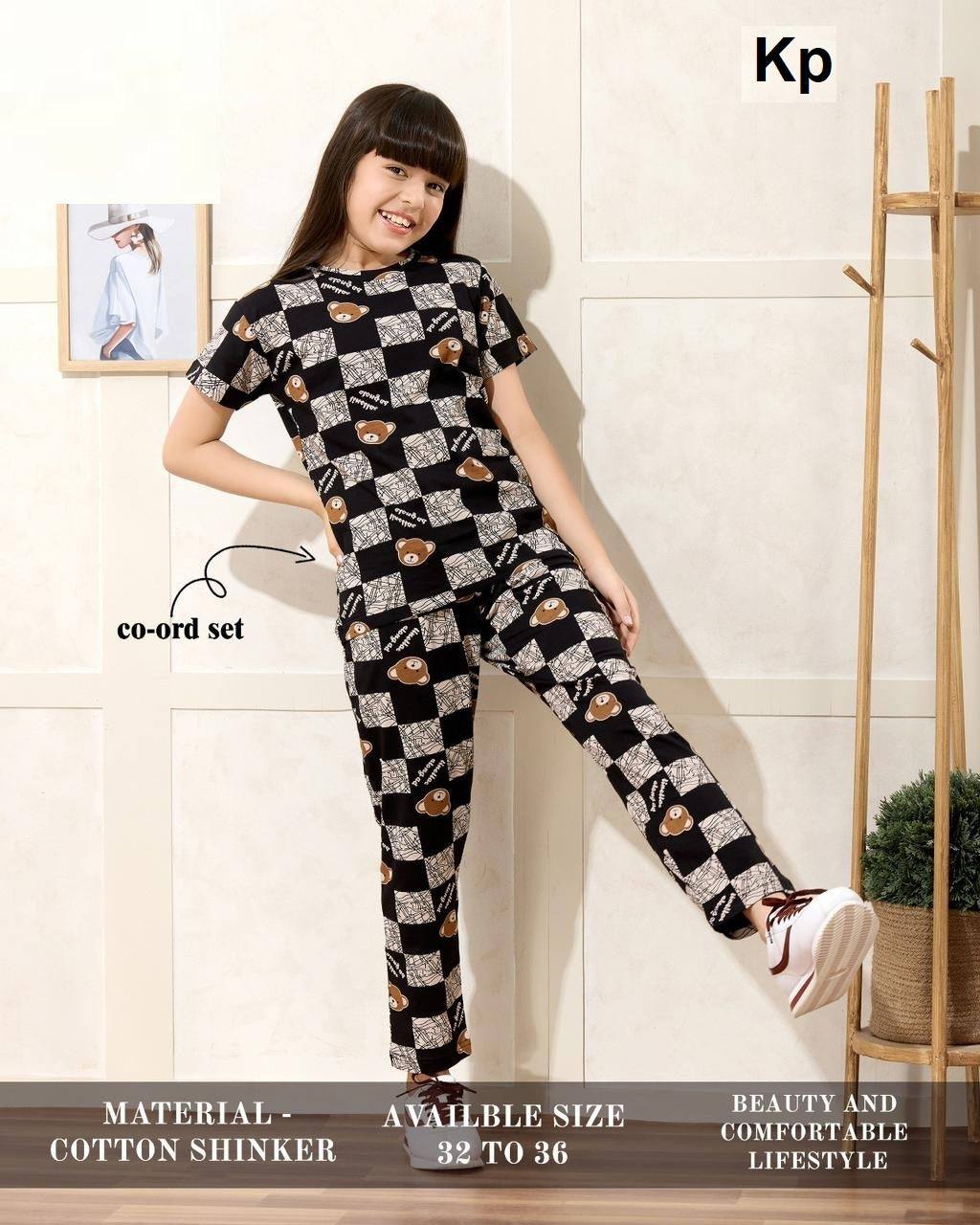 Print To Print 0909 Kp Cotton Girls Co Ord Set Supplier India