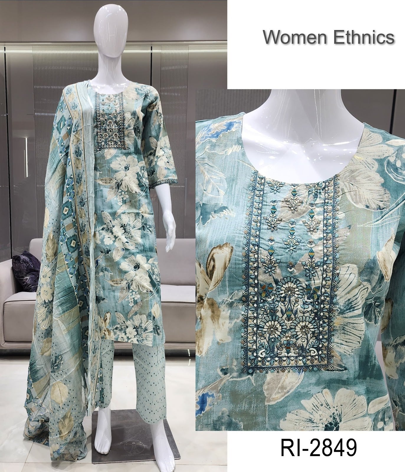 Print To Print 1007 Women Ethnics Readymade Cotton Pant Suits Supplier