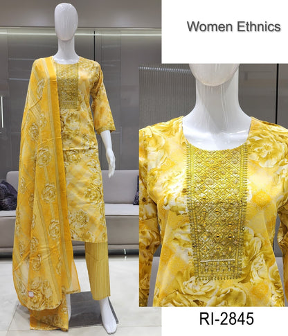 Print To Print 1007 Women Ethnics Readymade Cotton Pant Suits Supplier