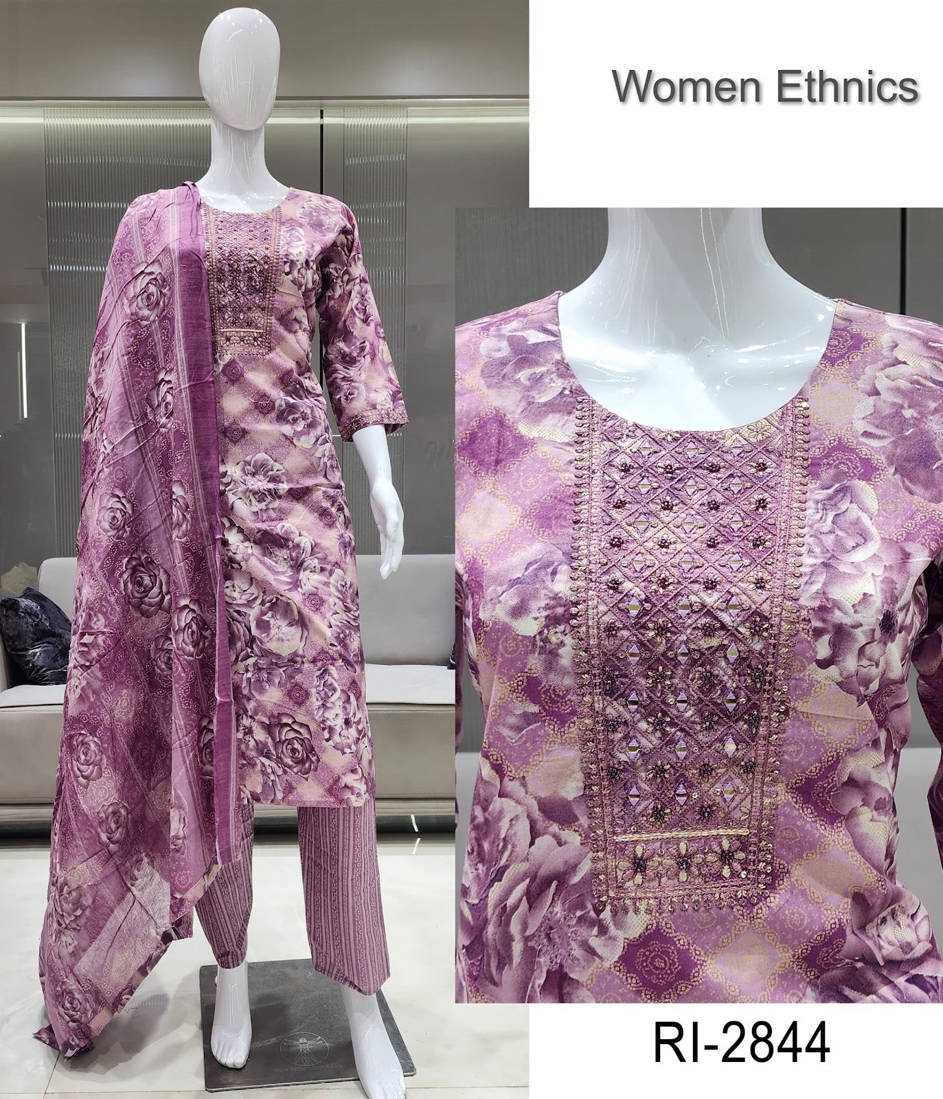 Print To Print 1007 Women Ethnics Readymade Cotton Pant Suits Supplier