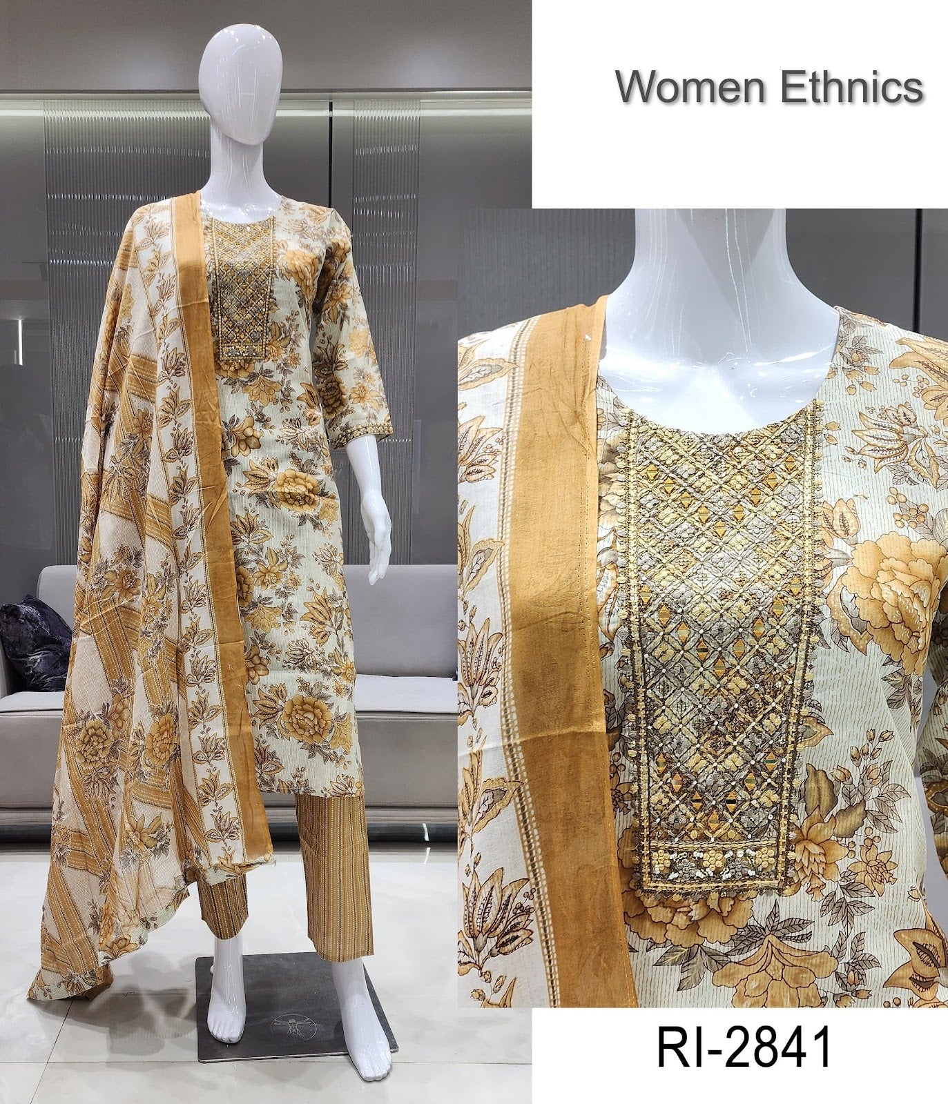 Print To Print 1007 Women Ethnics Readymade Cotton Pant Suits Supplier