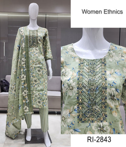 Print To Print 1007 Women Ethnics Readymade Cotton Pant Suits Supplier