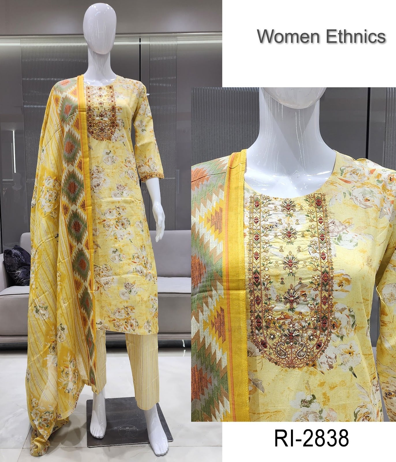 Print To Print 1007 Women Ethnics Readymade Cotton Pant Suits Supplier
