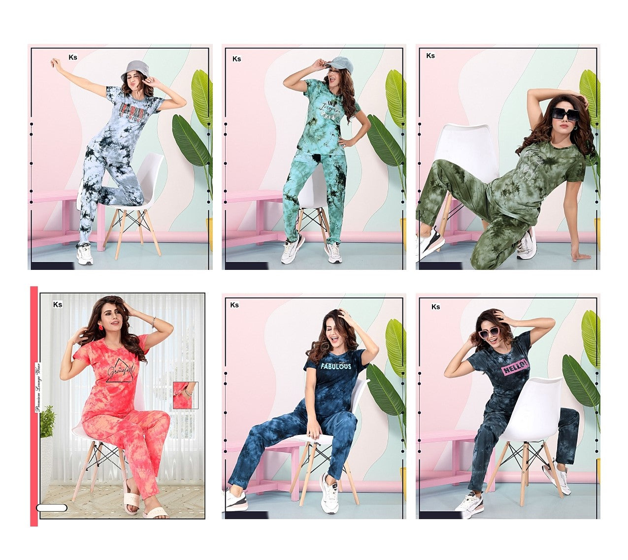 Print To Print 1108 Ks Tie Dye Pyjama Night Suits Manufacturer Ahmedabad