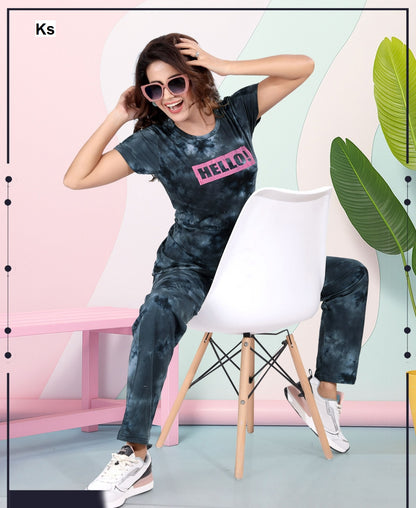 Print To Print 1108 Ks Tie Dye Pyjama Night Suits Manufacturer Ahmedabad