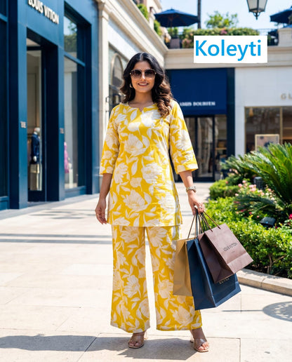 Print To Print 1305 Koleyti Cotton Co Ord Set Manufacturer