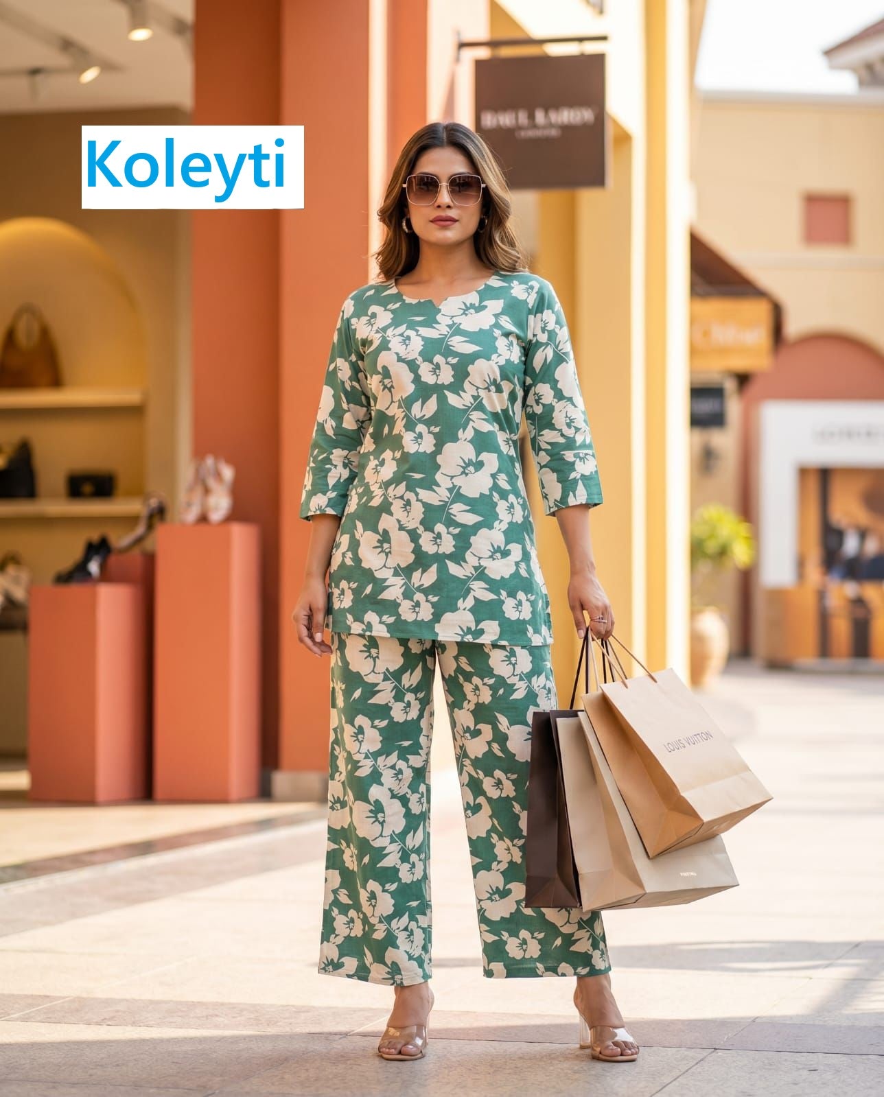 Print To Print 1305 Koleyti Cotton Co Ord Set Manufacturer