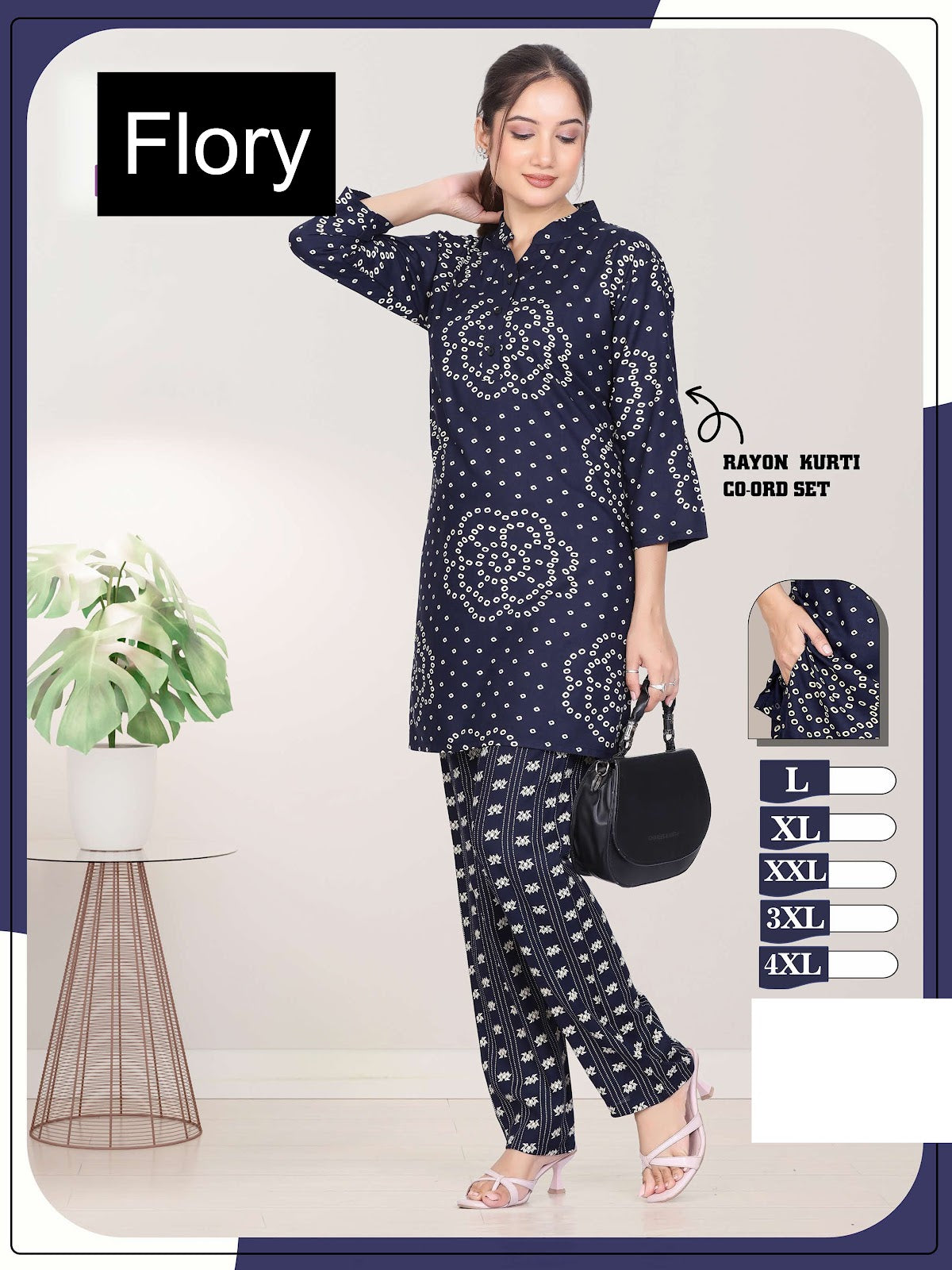 Print To Print 141026 Flory Rayon Co Ord Set Exporter India