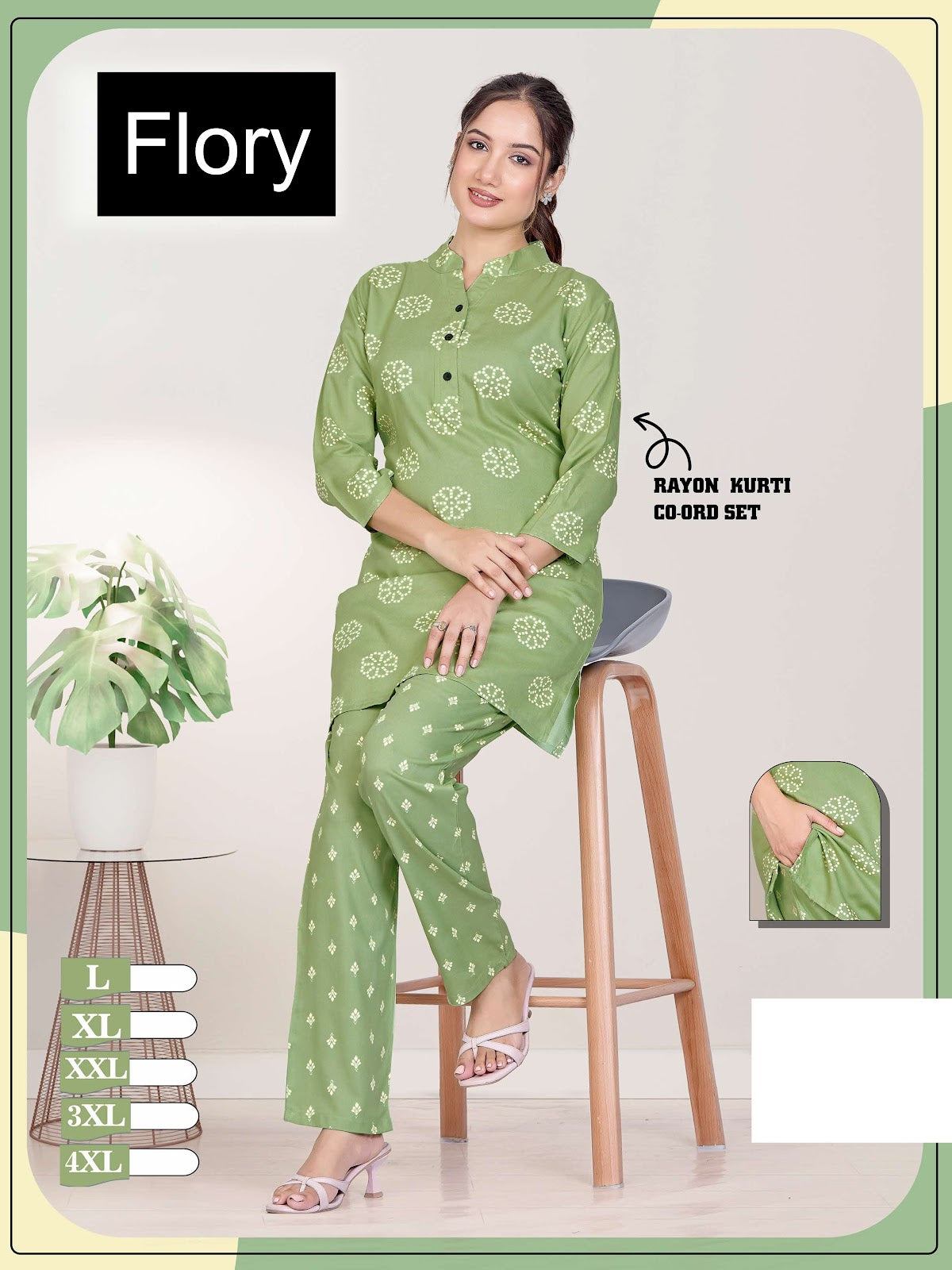 Print To Print 141026 Flory Rayon Co Ord Set Exporter India