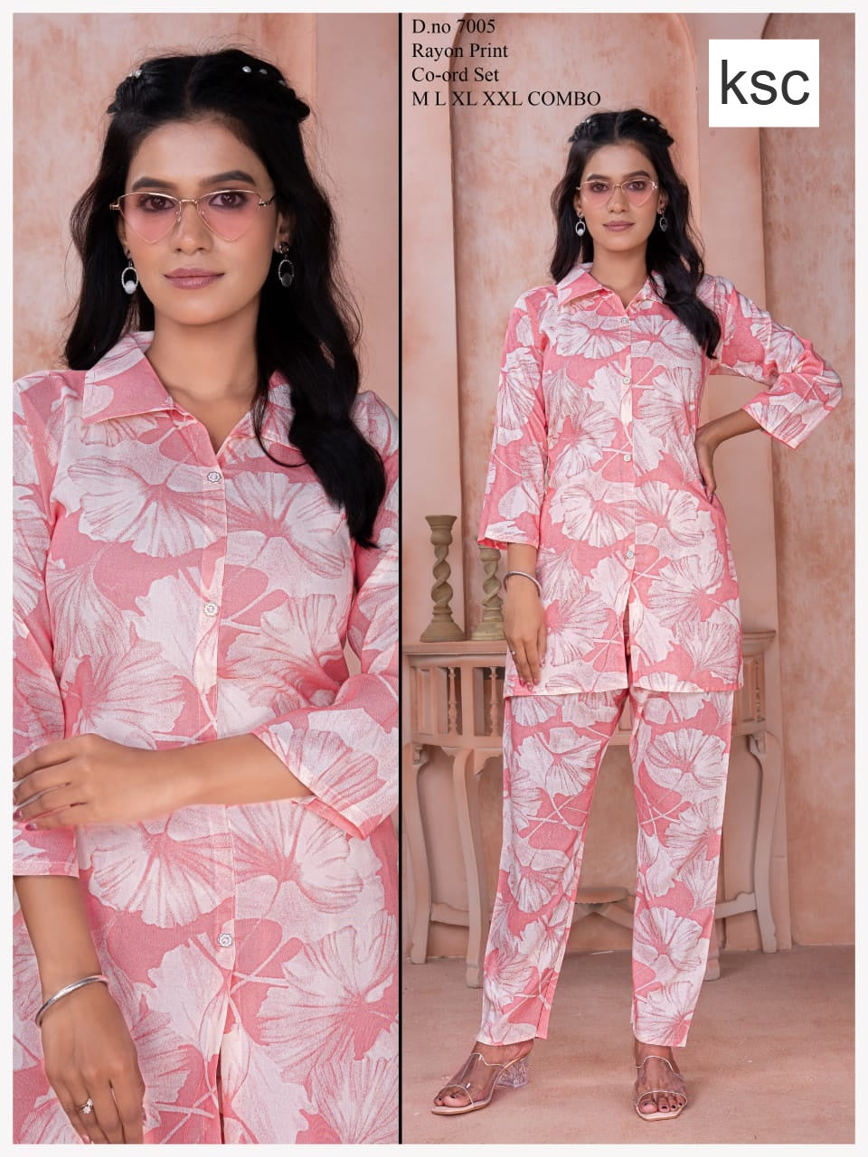 Print To Print 2008 Ksc Rayon Co Ord Set Supplier