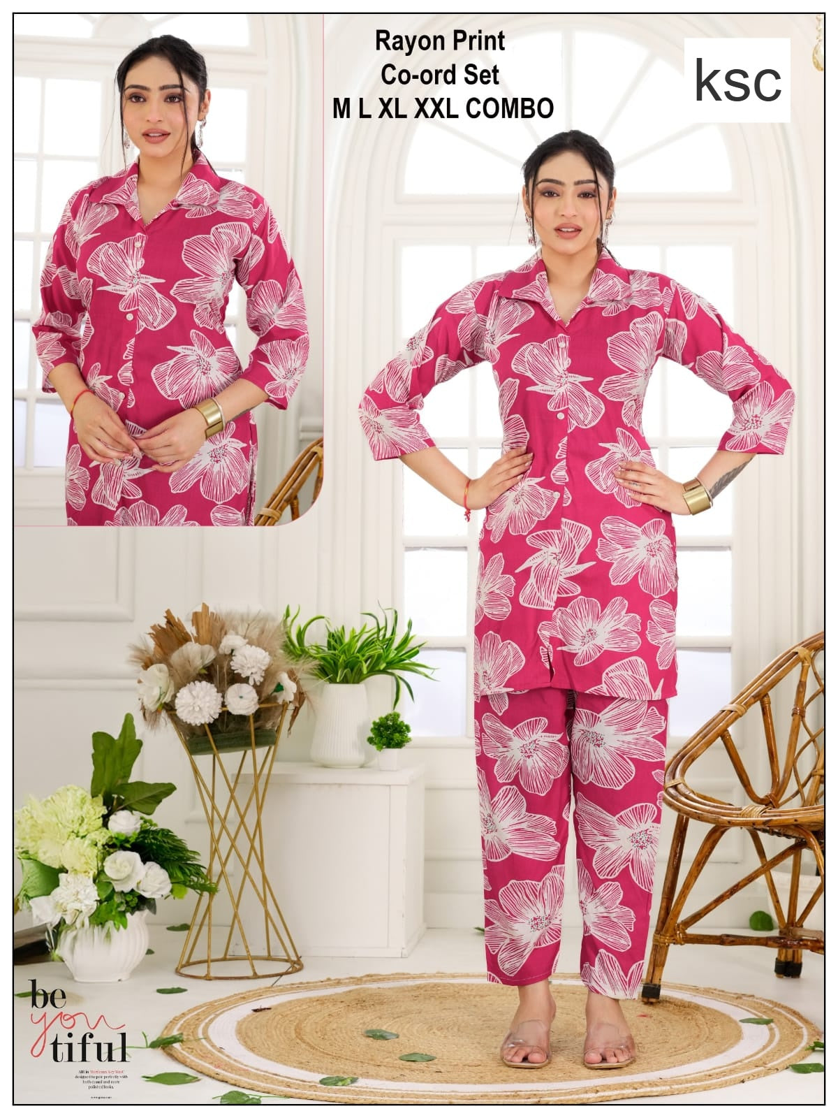 Print To Print 2008 Ksc Rayon Co Ord Set Supplier