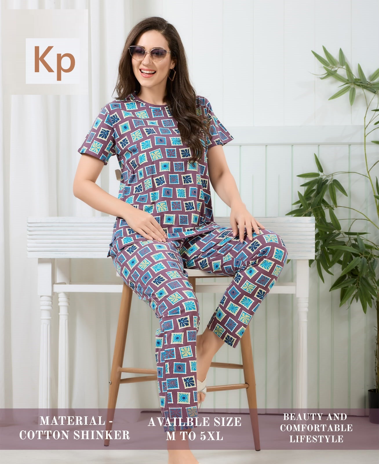 Print To Print 300626 Kp Cotton Pyjama Night Suits Wholesaler Ahmedabad