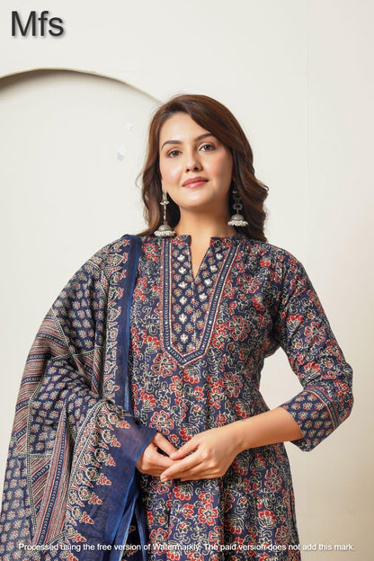 Print To Print 301025 Mfs Cotton Readymade Anarkali Suits Supplier Ahmedabad