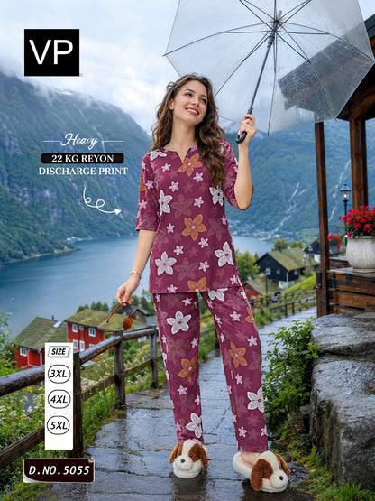 Print To Print Dno 5055 Vp Rayon 22Kg Co Ord Set Wholesaler Gujarat