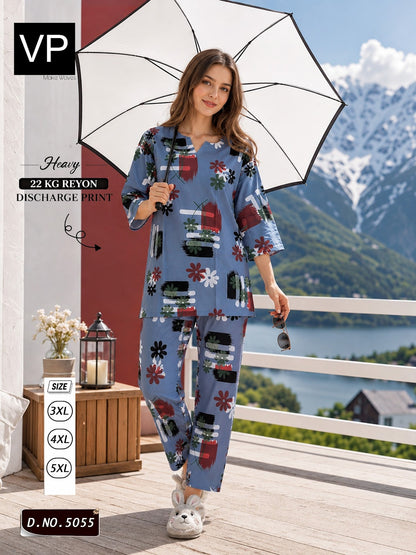 Print To Print Dno 5055 Vp Rayon 22Kg Co Ord Set Wholesaler Gujarat