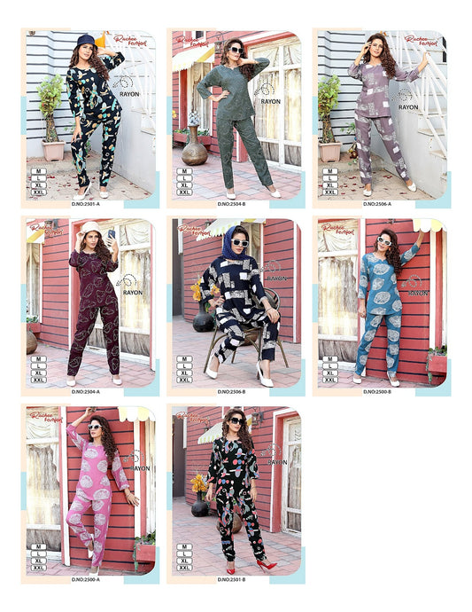 Print To Print Ruchee Fashion Rayon Co Ord Set Exporter