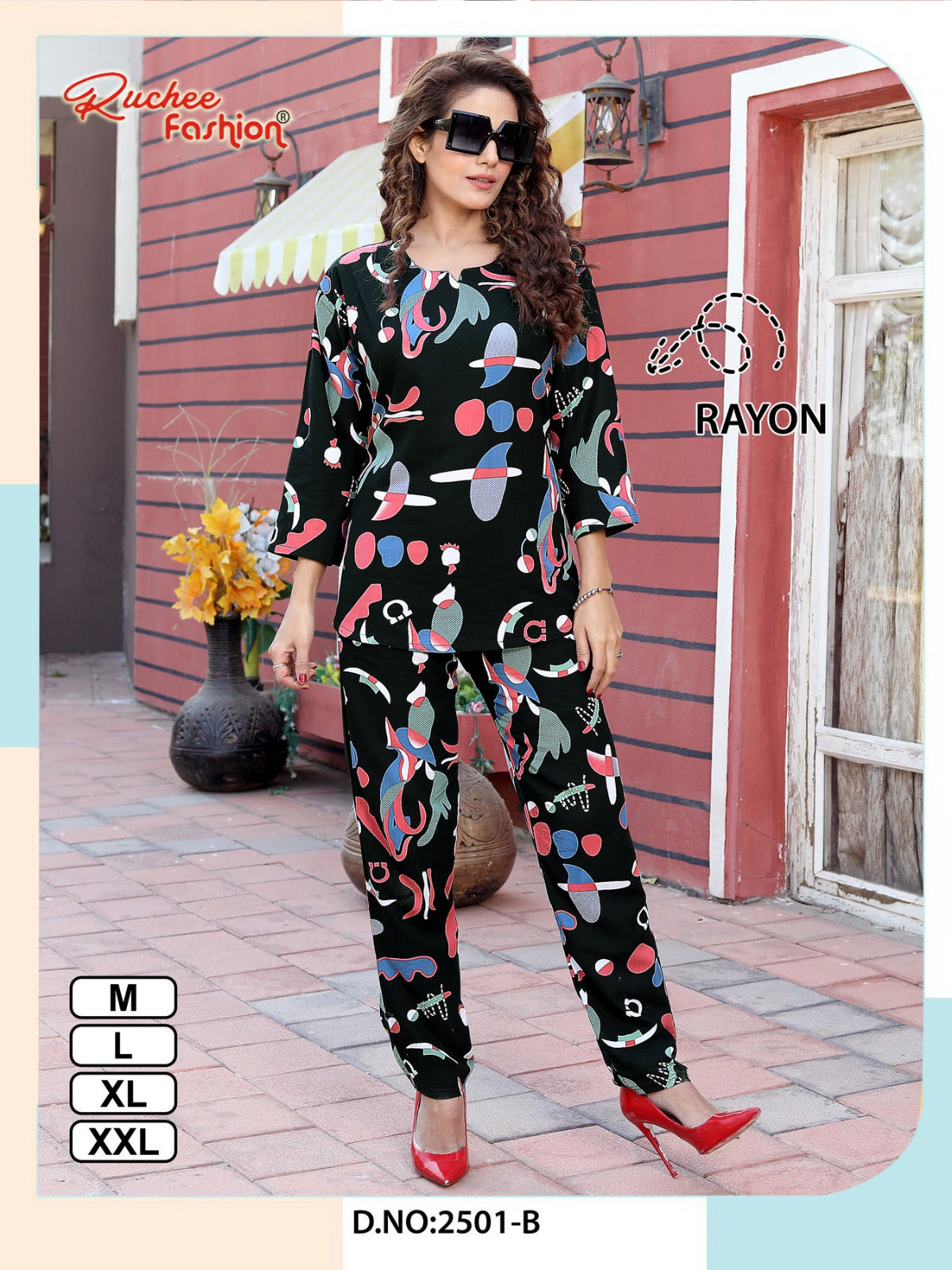 Print To Print Ruchee Fashion Rayon Co Ord Set Exporter