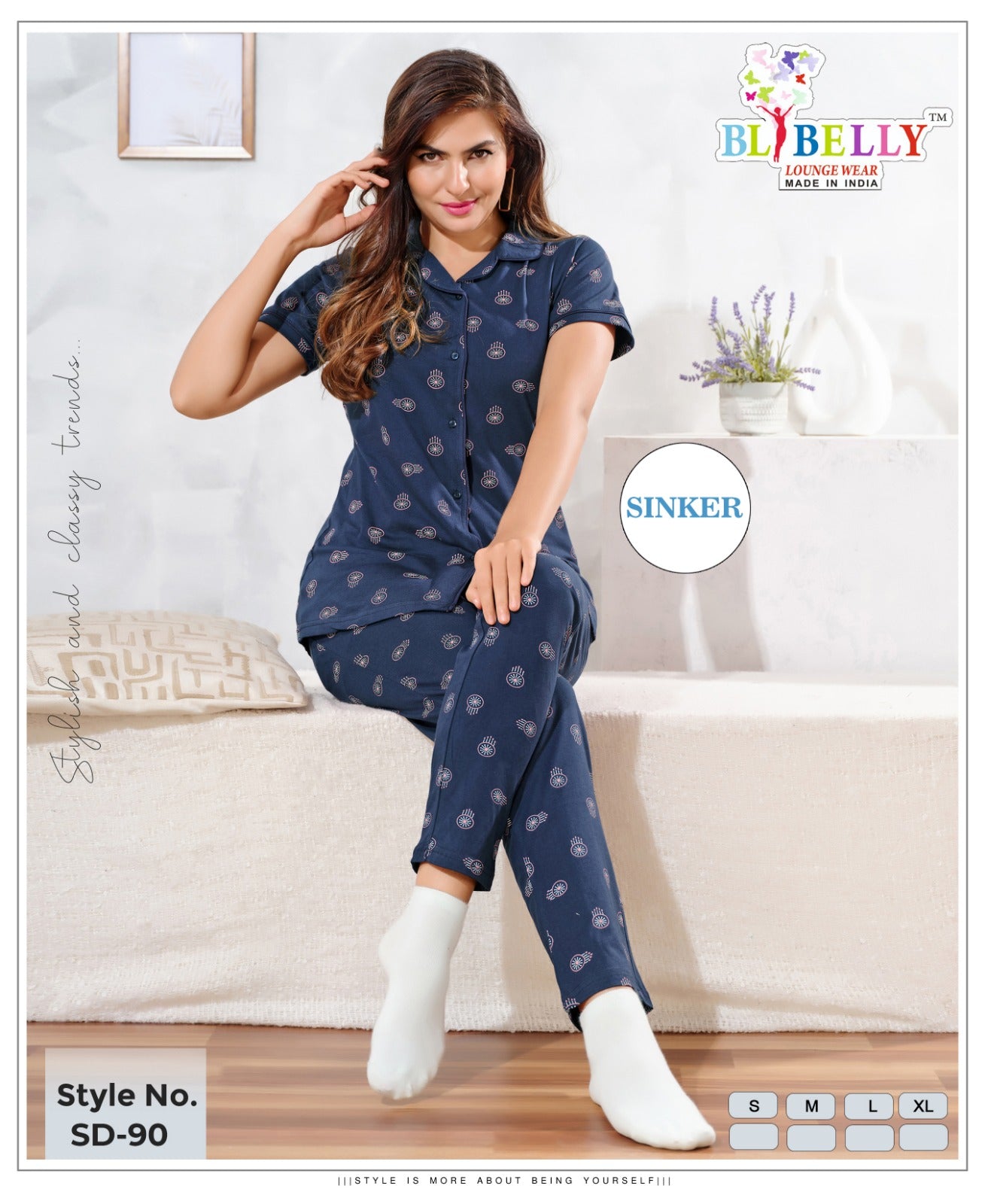 Print To Print Vol 678 Belly Sinker Collar Night Suits Exporter Ahmedabad