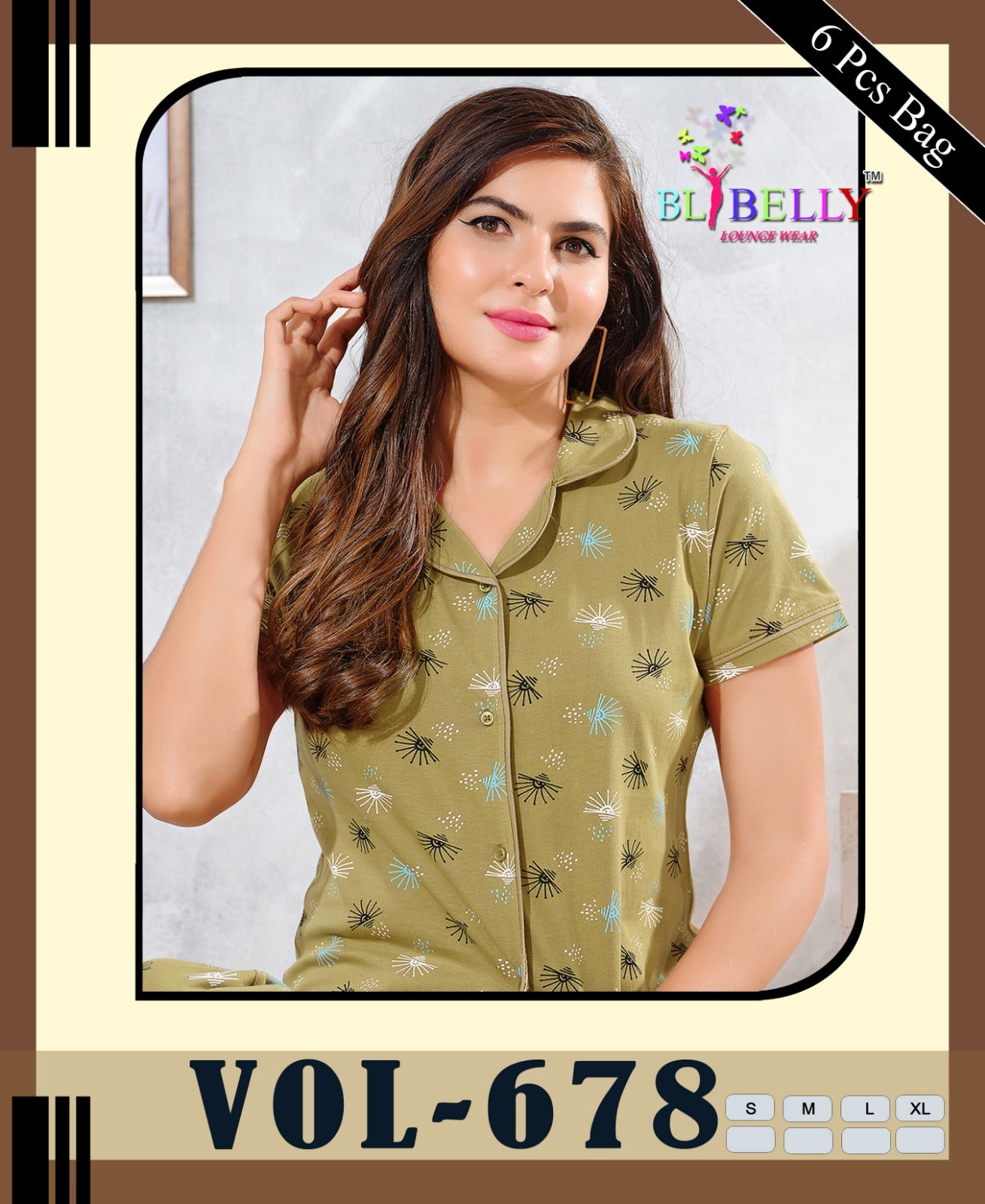 Print To Print Vol 678 Belly Sinker Collar Night Suits Exporter Ahmedabad