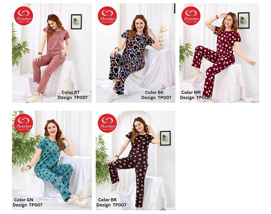 Print Tp007 Slumber Sinker Pyjama Night Suits Wholesaler Gujarat