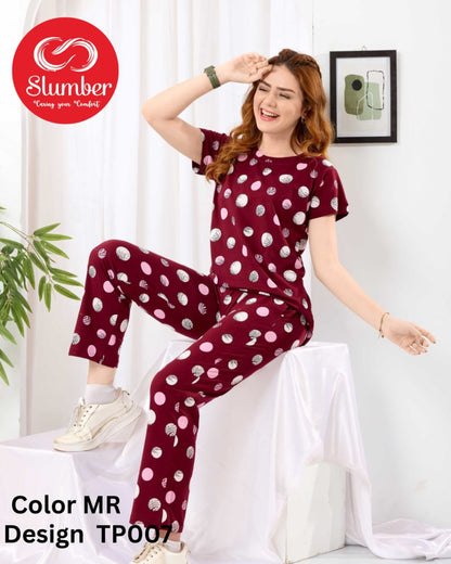 Print Tp007 Slumber Sinker Pyjama Night Suits Wholesaler Gujarat