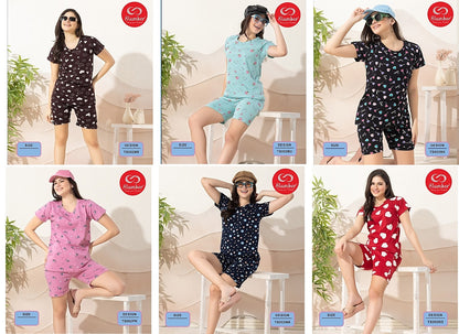 Print Ts002 Slumber Cotton Shorts Night Suits Wholesaler Gujarat