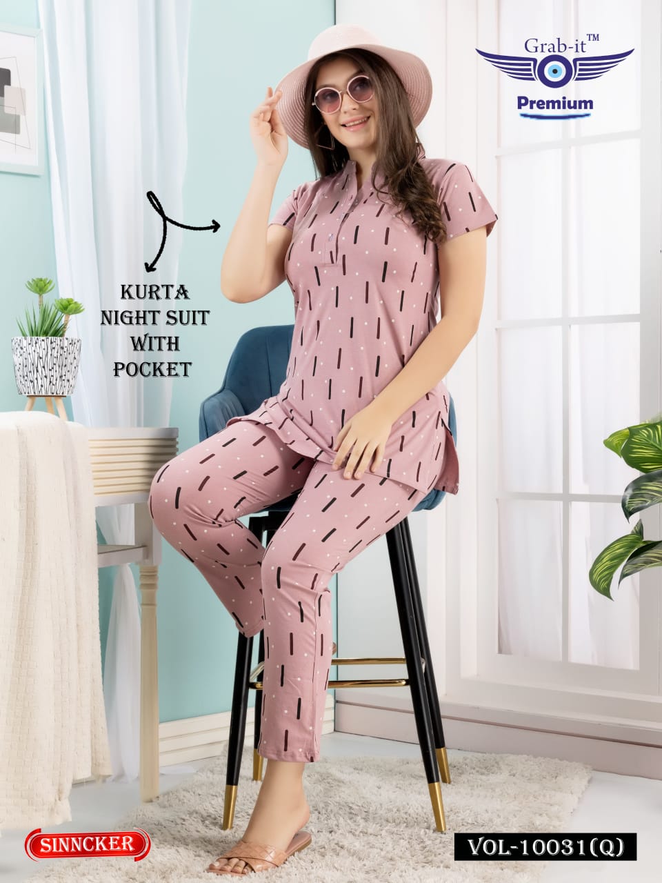 Print Vol 10031 Q Grab It Sinker Kurta Night Suits Supplier
