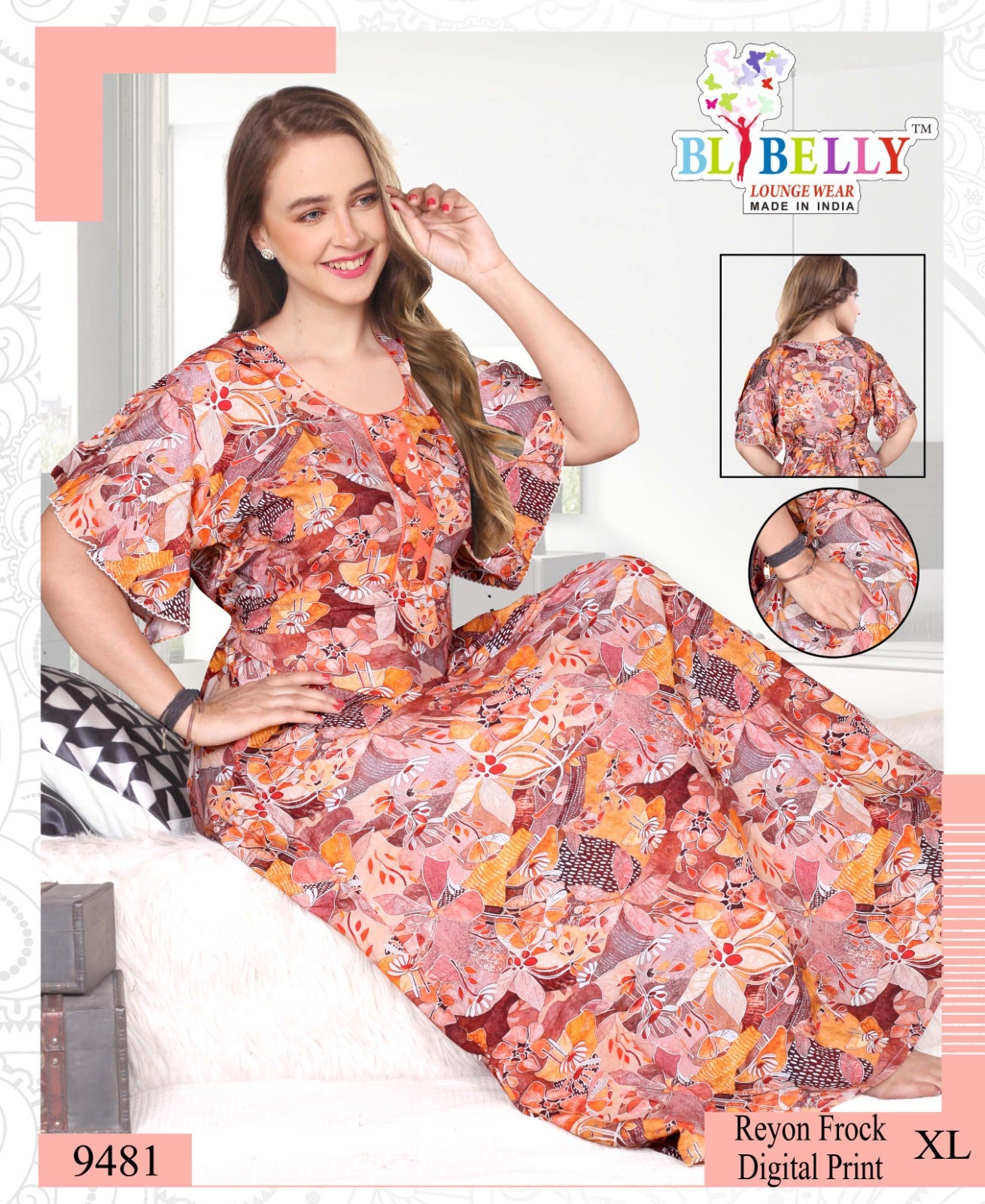 Print Vol 1 Belly Rayon 24Kg Night Gowns Manufacturer