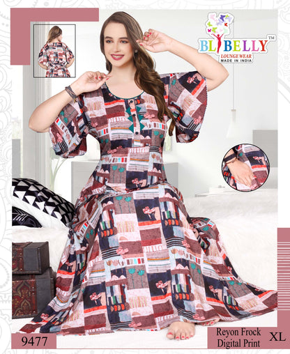 Print Vol 1 Belly Rayon 24Kg Night Gowns Manufacturer