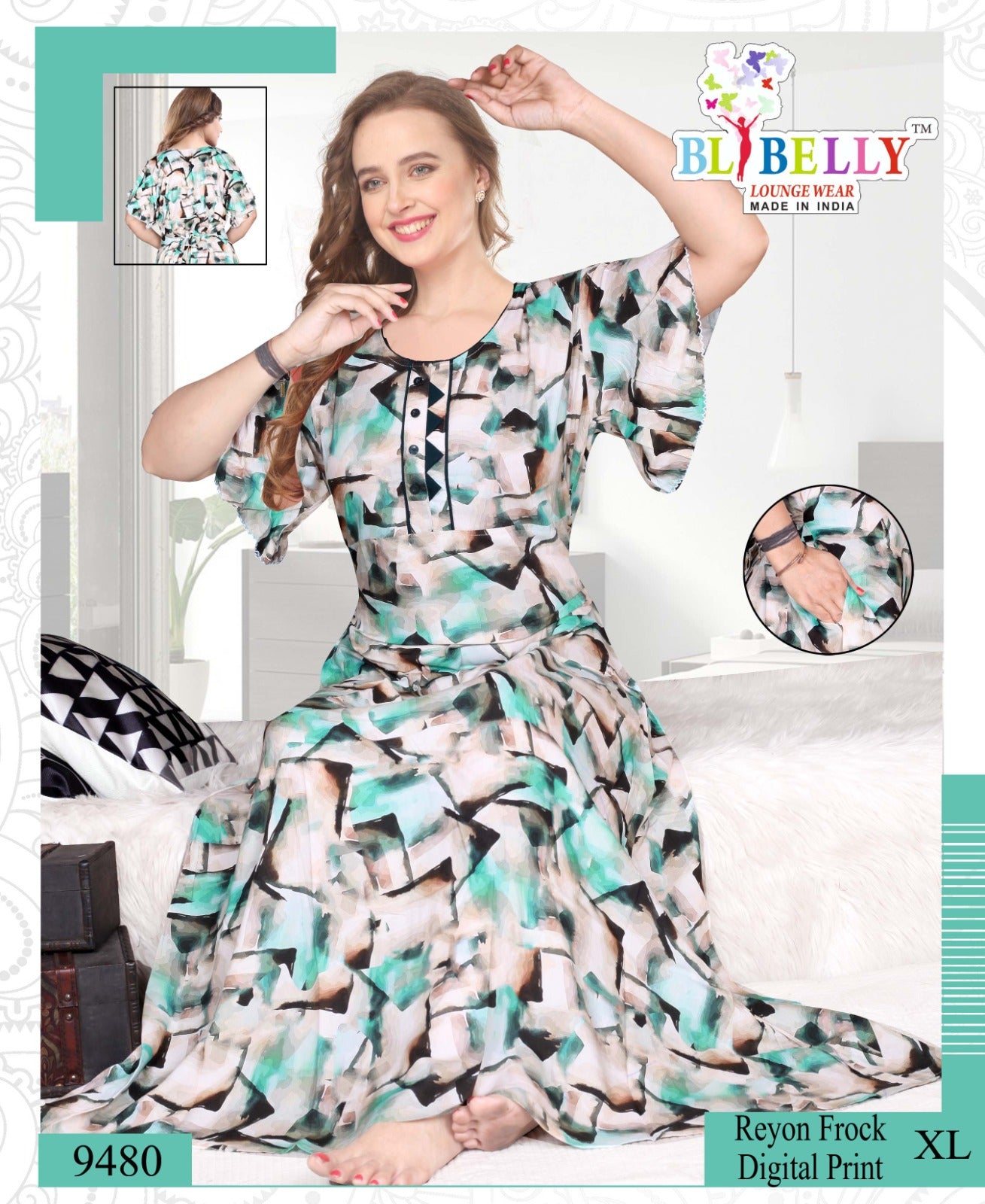 Print Vol 1 Belly Rayon 24Kg Night Gowns Manufacturer
