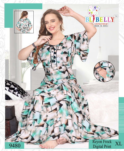 Print Vol 1 Belly Rayon 24Kg Night Gowns Manufacturer