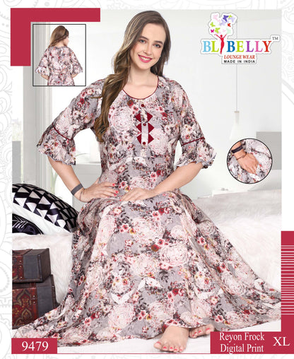 Print Vol 1 Belly Rayon 24Kg Night Gowns Manufacturer