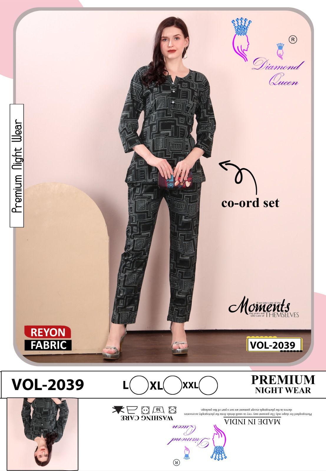 Print Vol 2037-2042 Diamond Queen Rayon Co Ord Set Wholesale